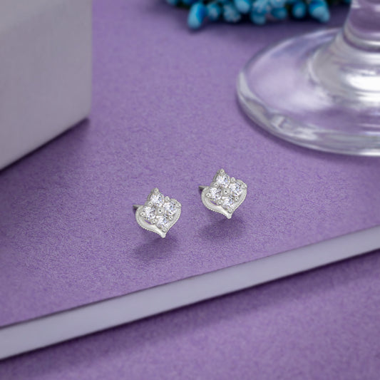 Heart of Silver Studs