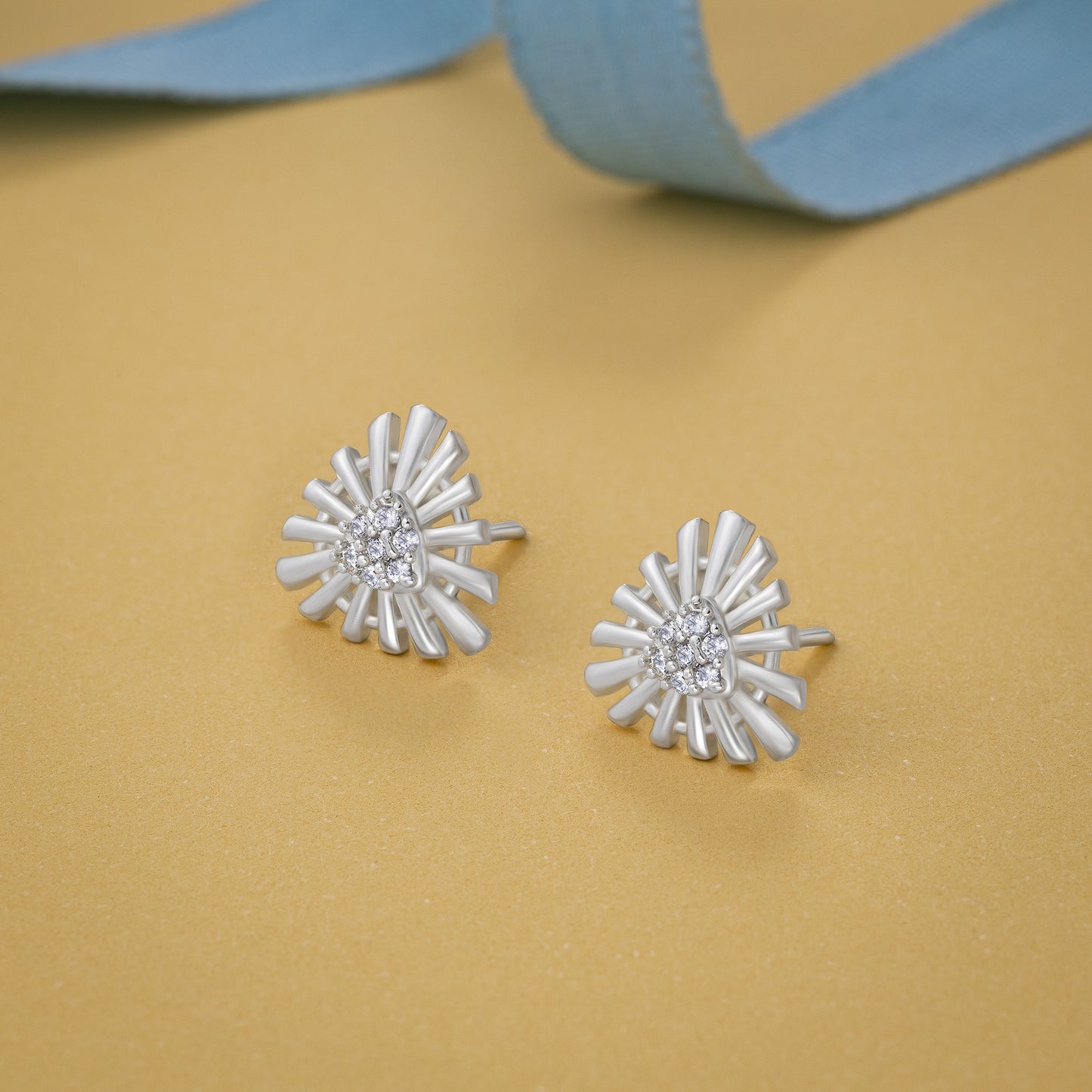 silver sunburst stud