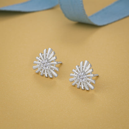 Silver Sunburst Stud