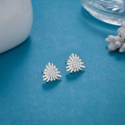 Silver Sunburst Stud