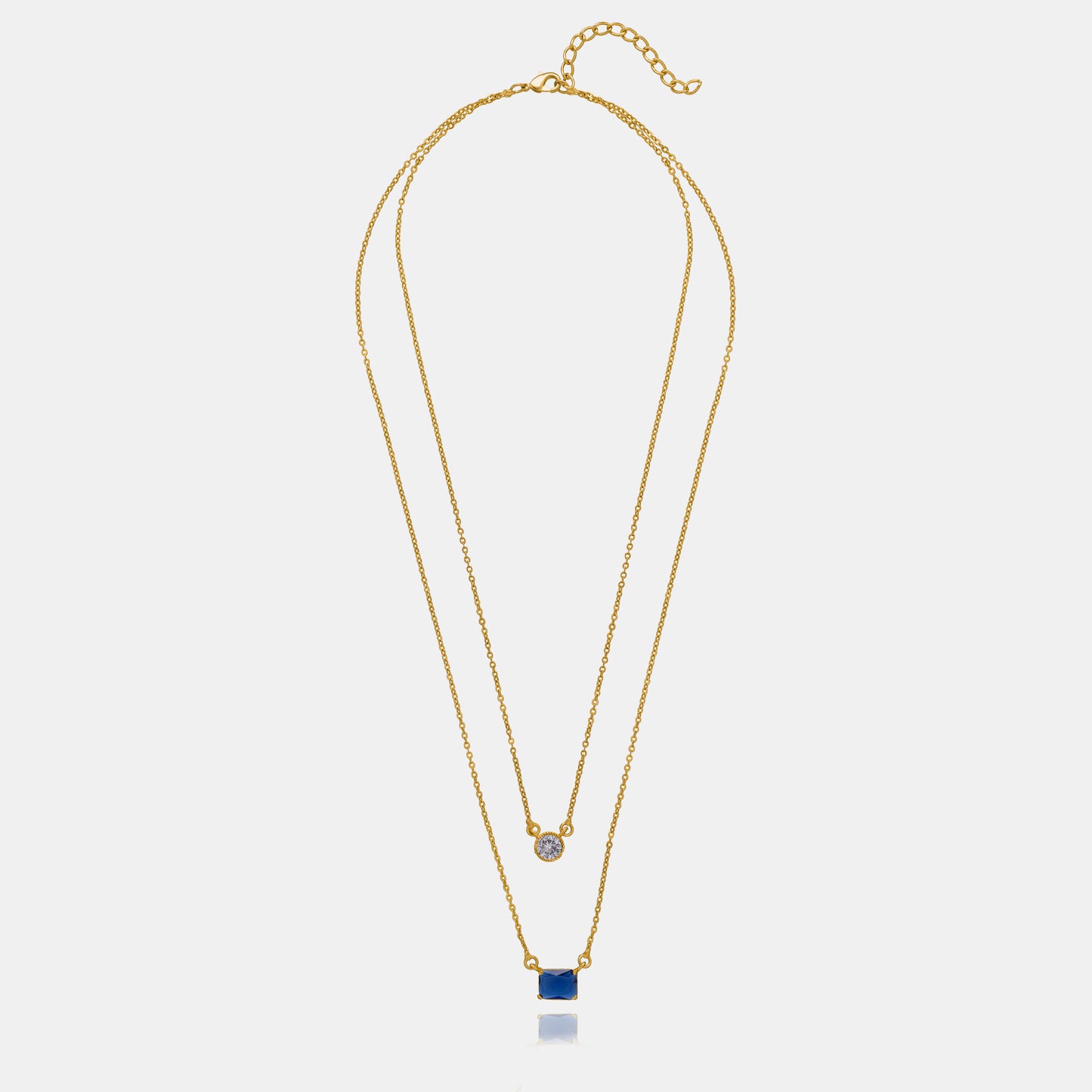 blue breeze double necklace