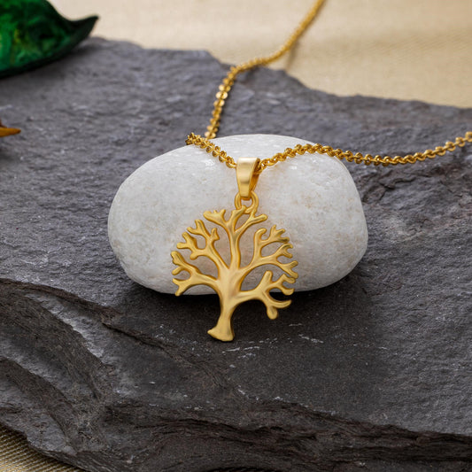 Necklace_Plain Stone_Golden_1