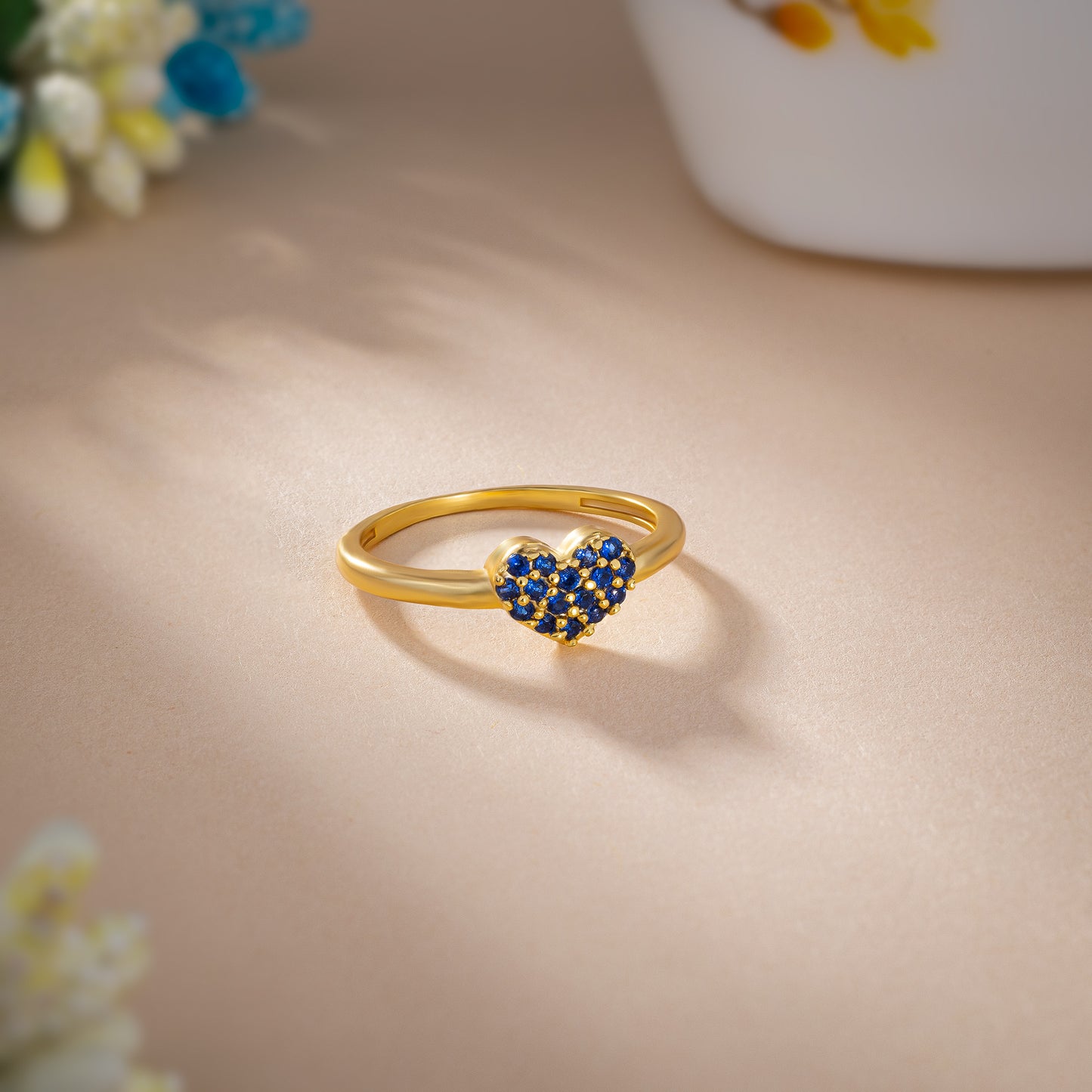 blue heart spark ring