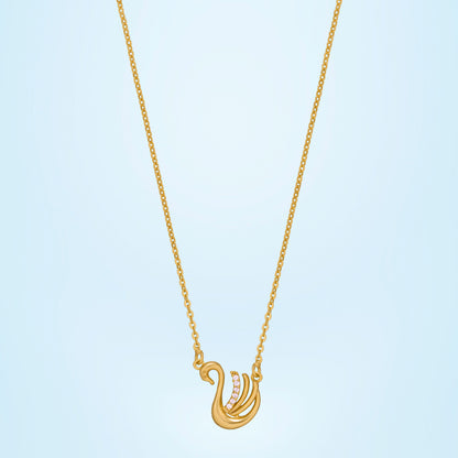 Golden Necklace with a Bird on it