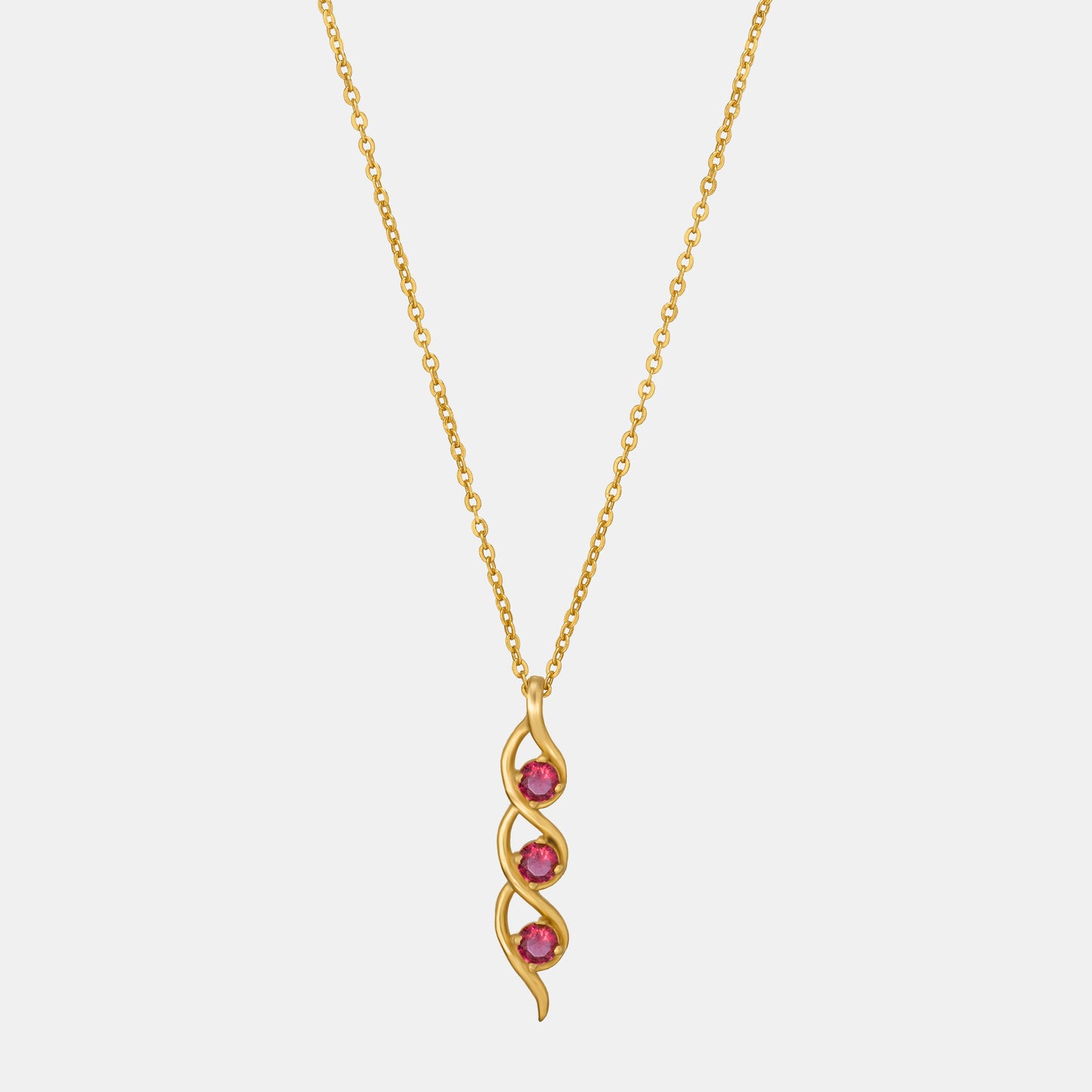 red ethereal twist necklace