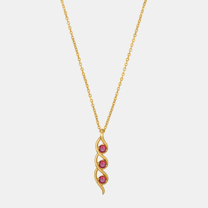 Red Ethereal Twist Necklace