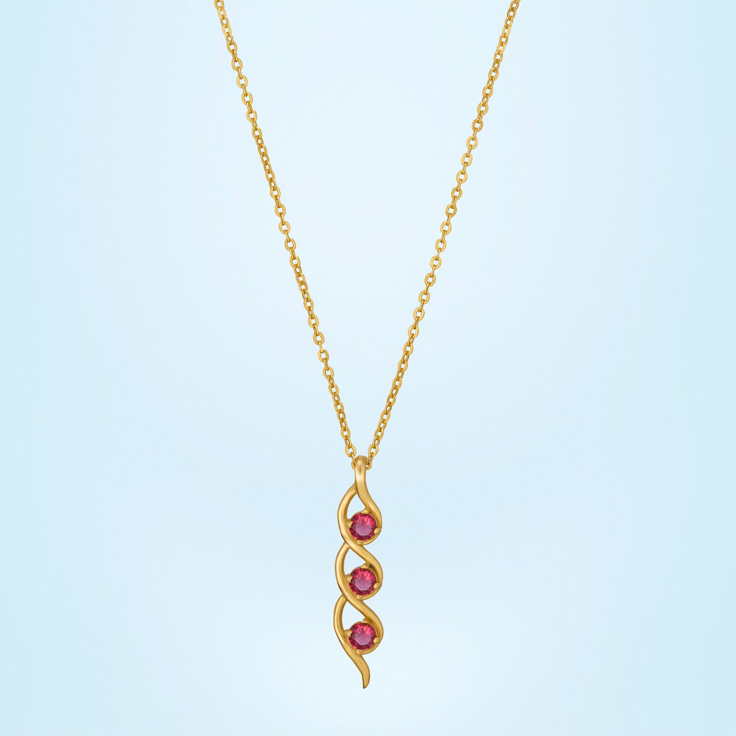 red ethereal twist necklace