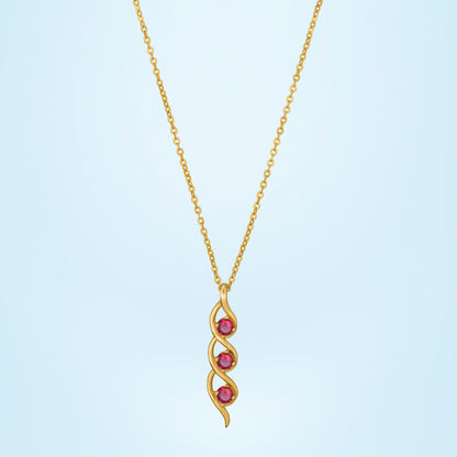 Red Ethereal Twist Necklace