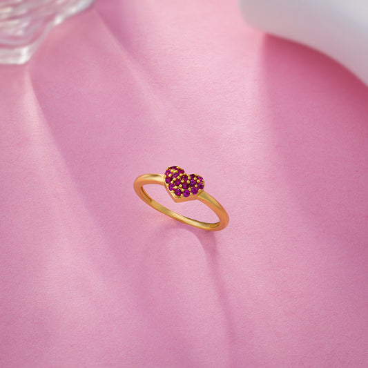 Red Heart Spark Ring