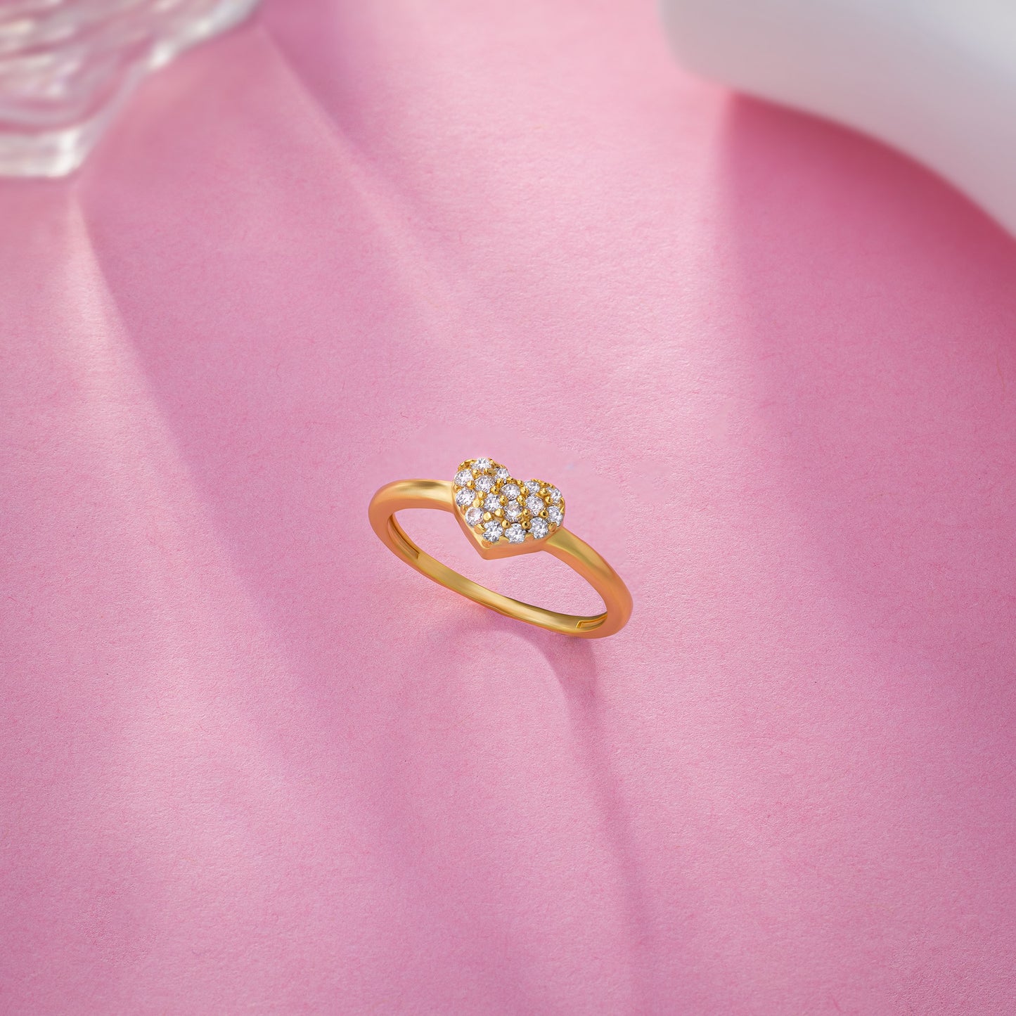 white heart spark ring