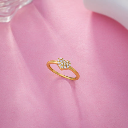 White Heart Spark Ring