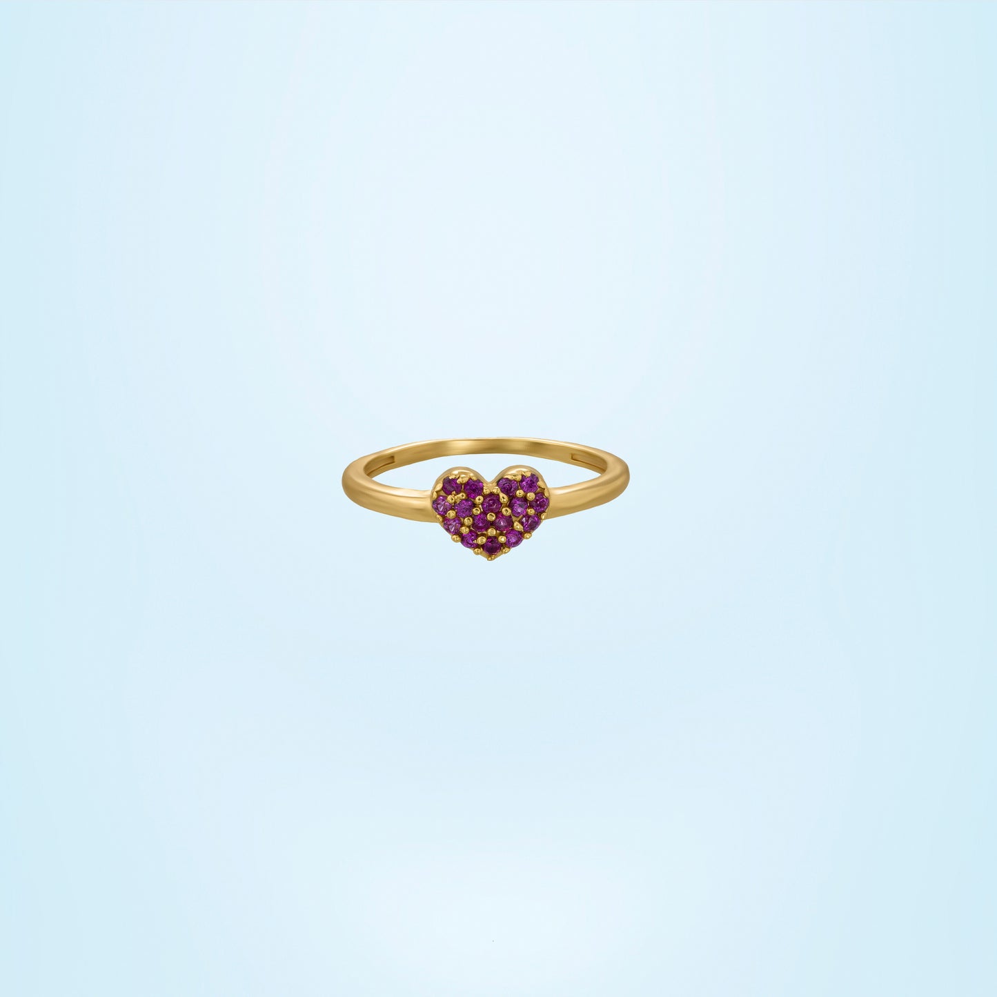 white heart spark ring