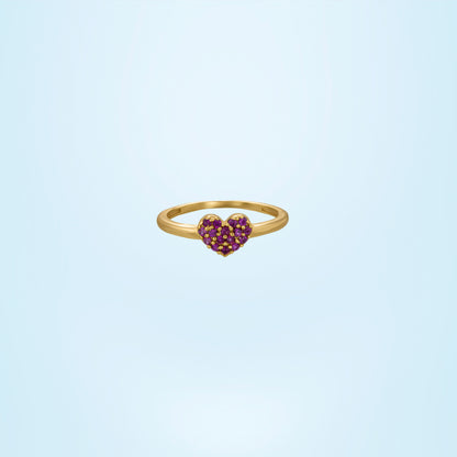 White Heart Spark Ring