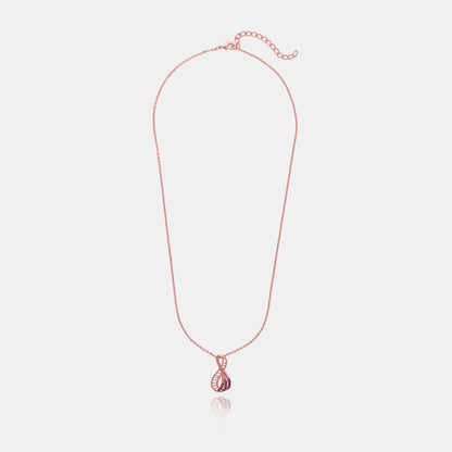 Pink Pendant with a Rose Gold Necklace