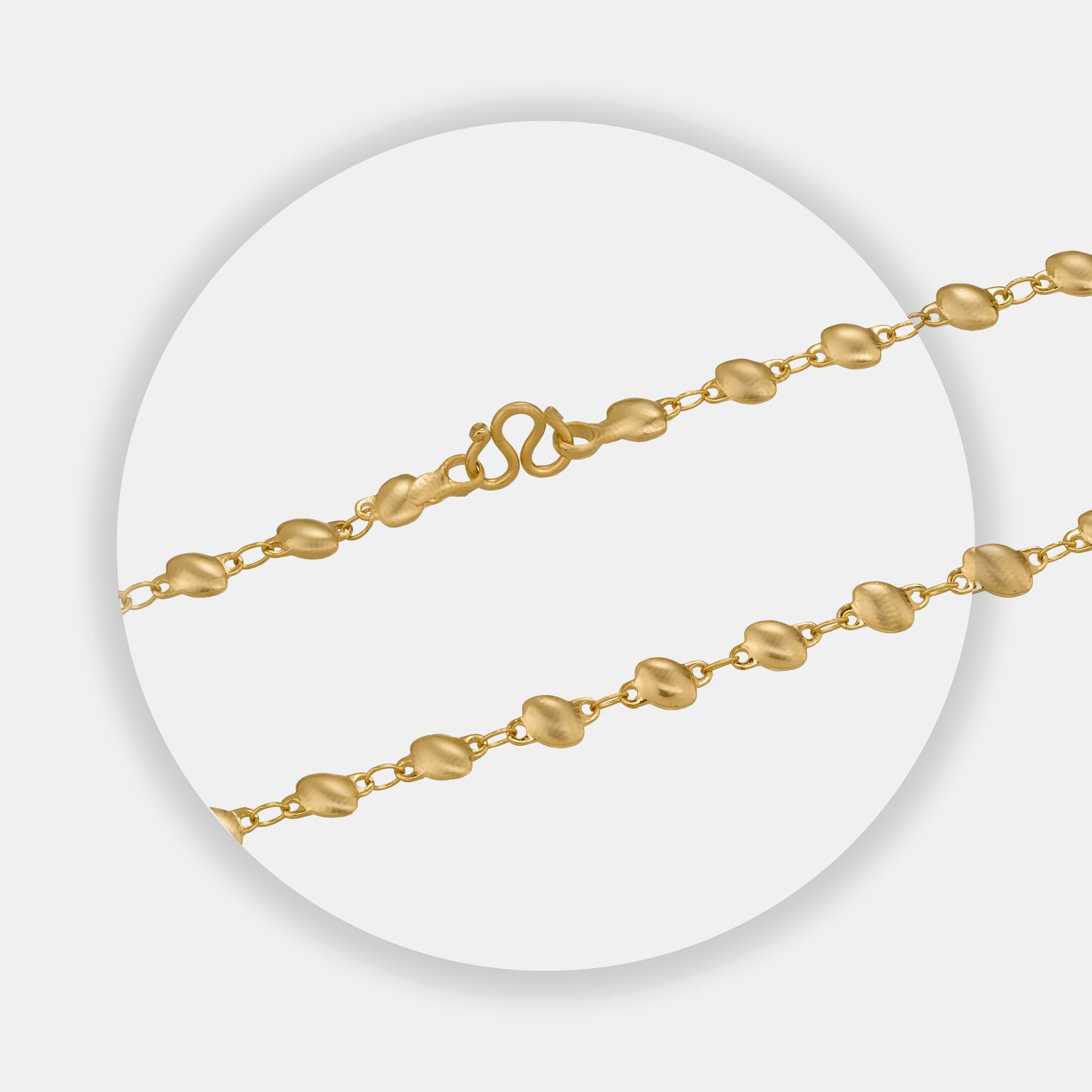 golden pebble chain