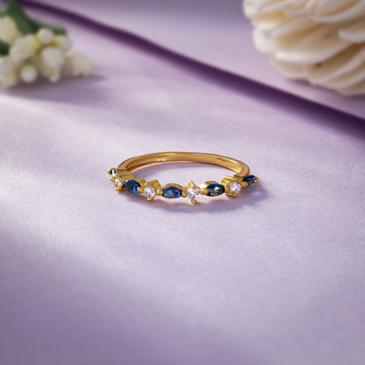 Blue Sparkle Eternity Band