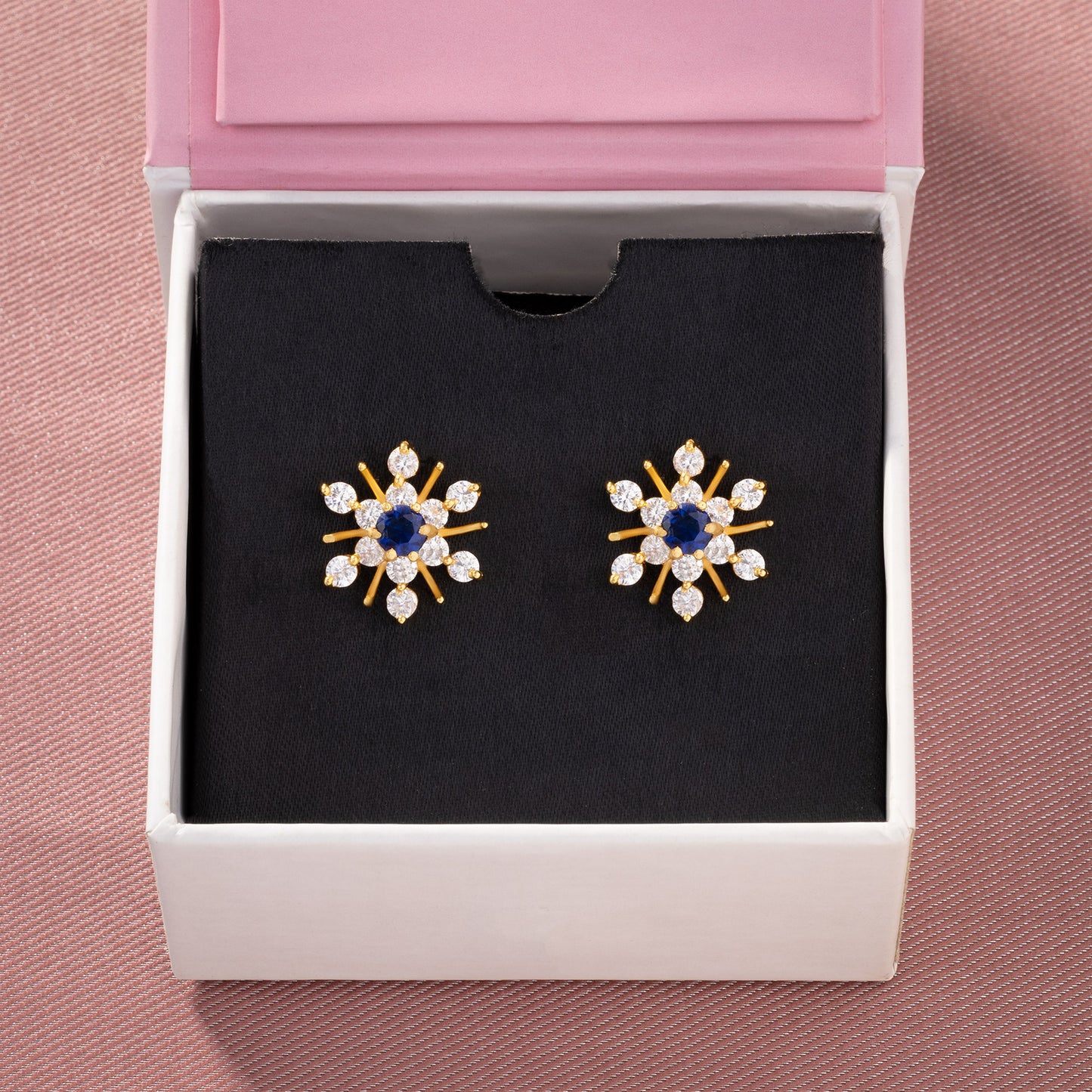 pair of diamond earrings