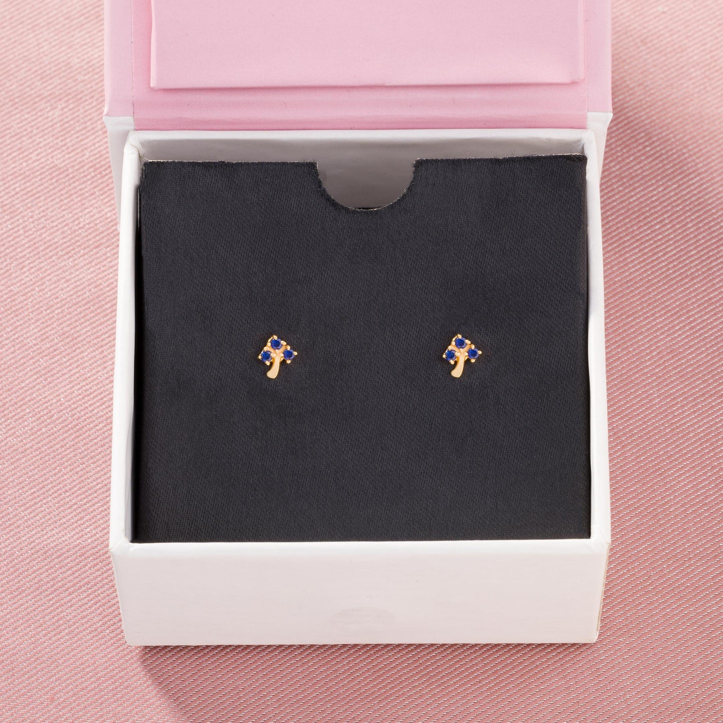 blue blossom spark studs