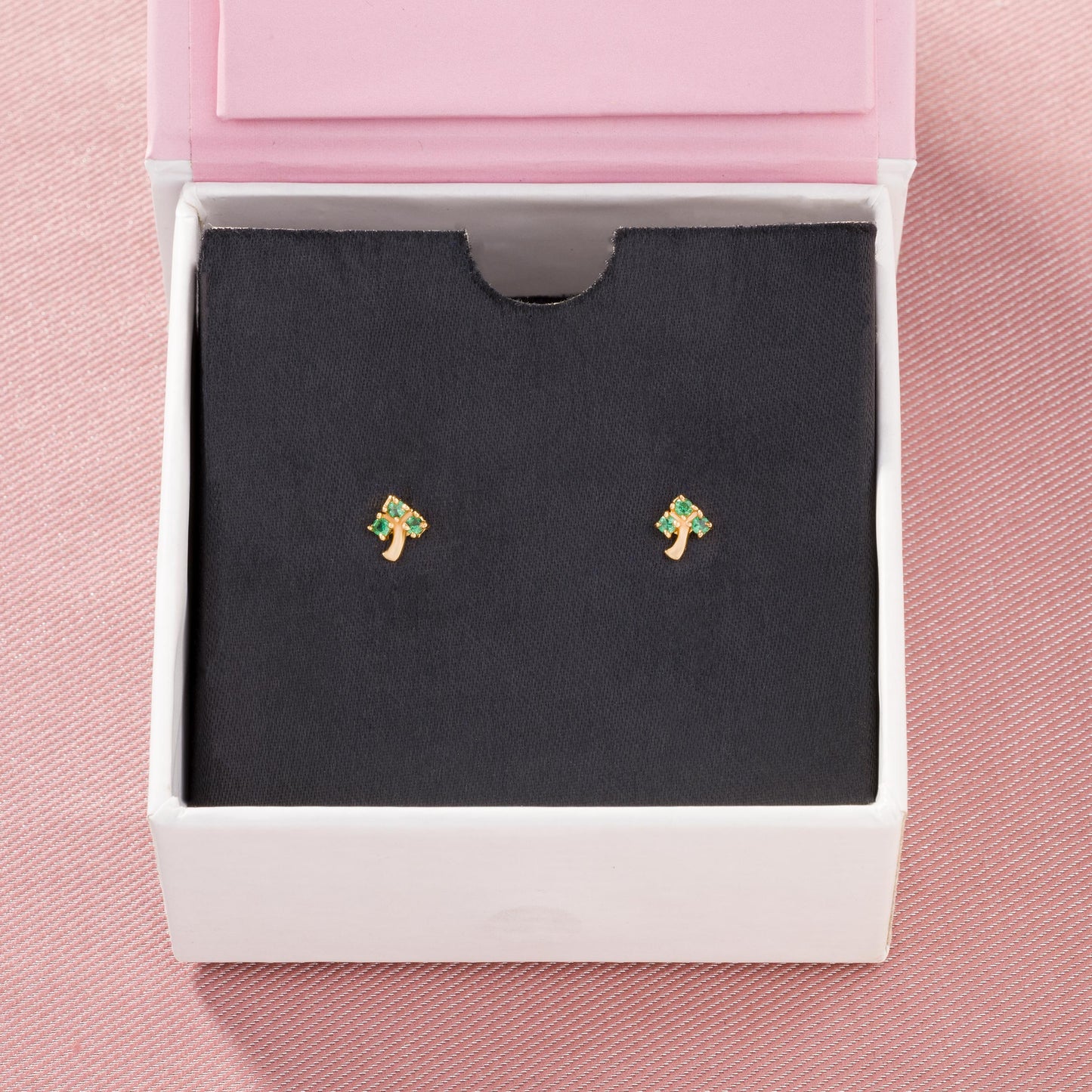 green blossom spark studs