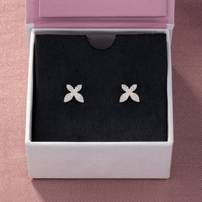 Silver Blossom Star Studs