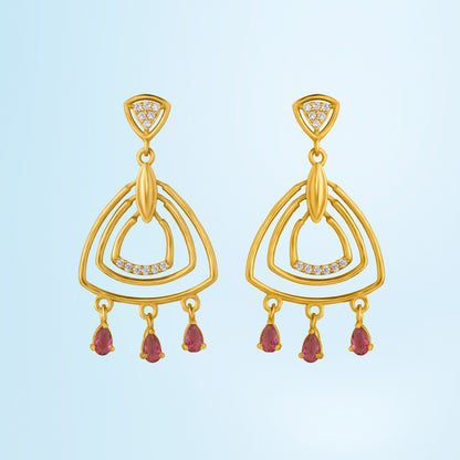 Red Cascade Earrings