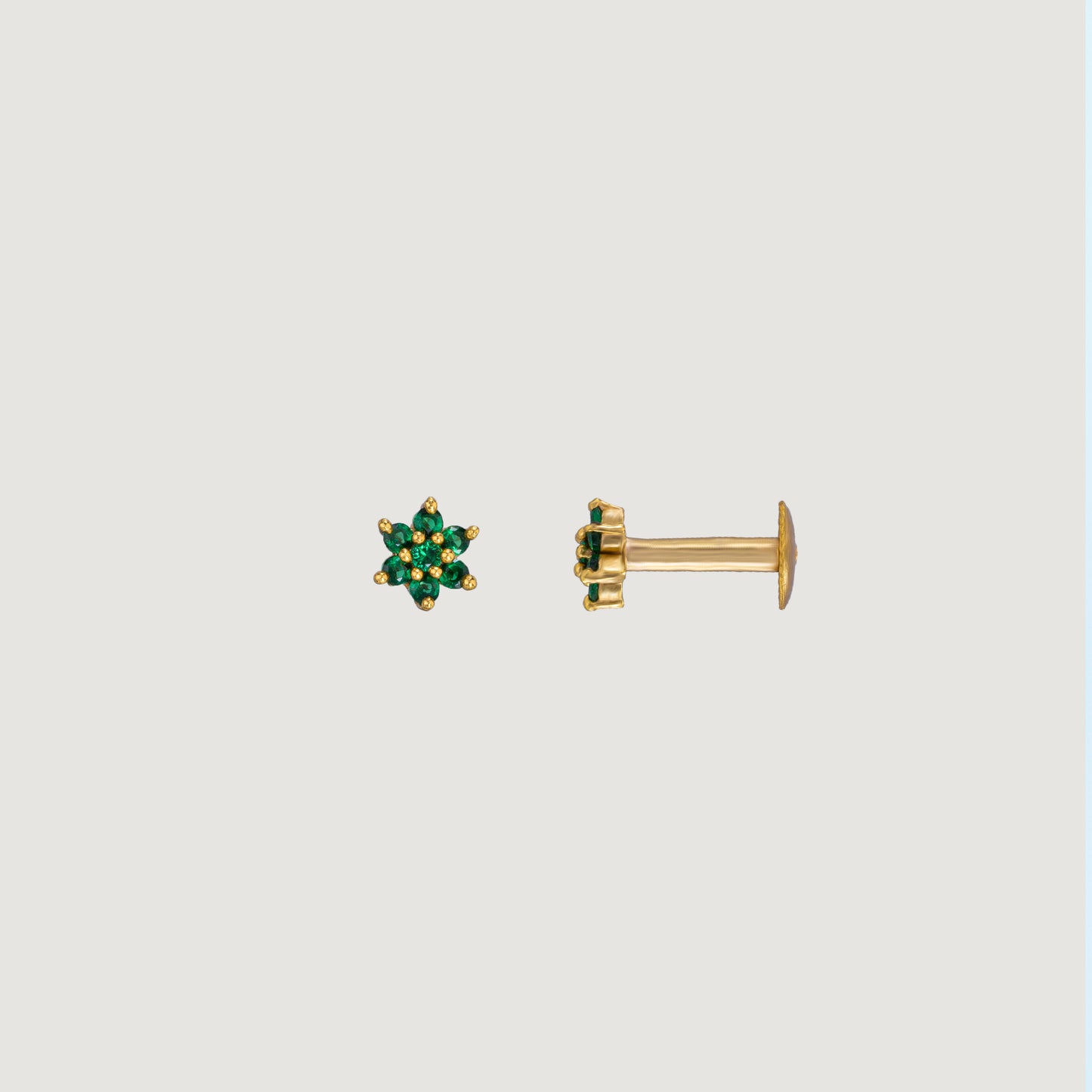 green bloom petite studs