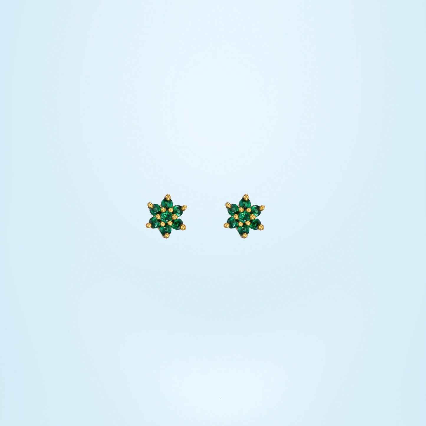 green bloom petite studs