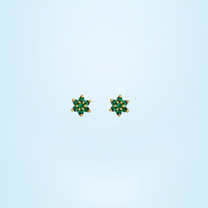 Green Bloom Petite Studs