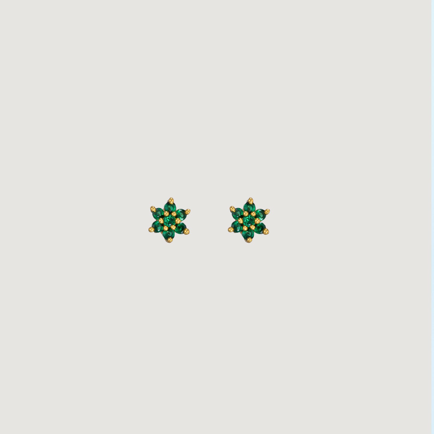 green bloom petite studs