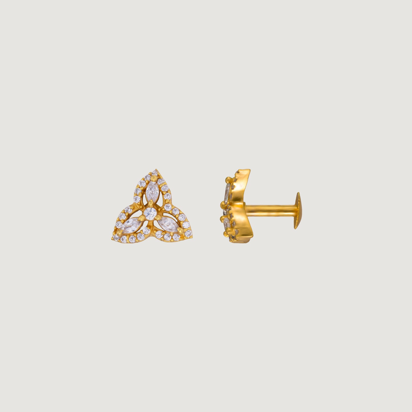 diamond and golden  earrings