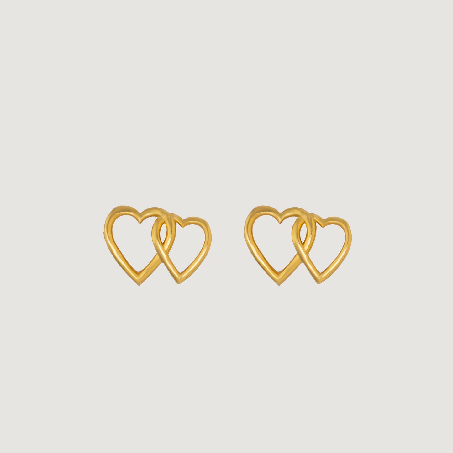 golden heart shaped earrings