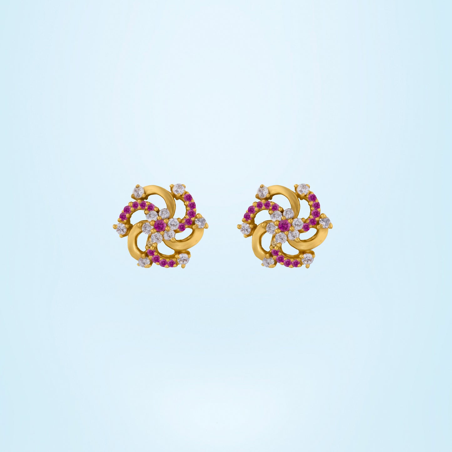 diamond and golden earrings