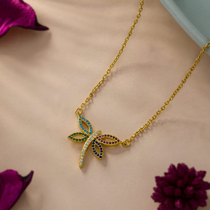 Colorful Dragonfly Necklace