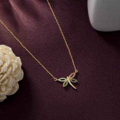 Colorful Dragonfly Necklace