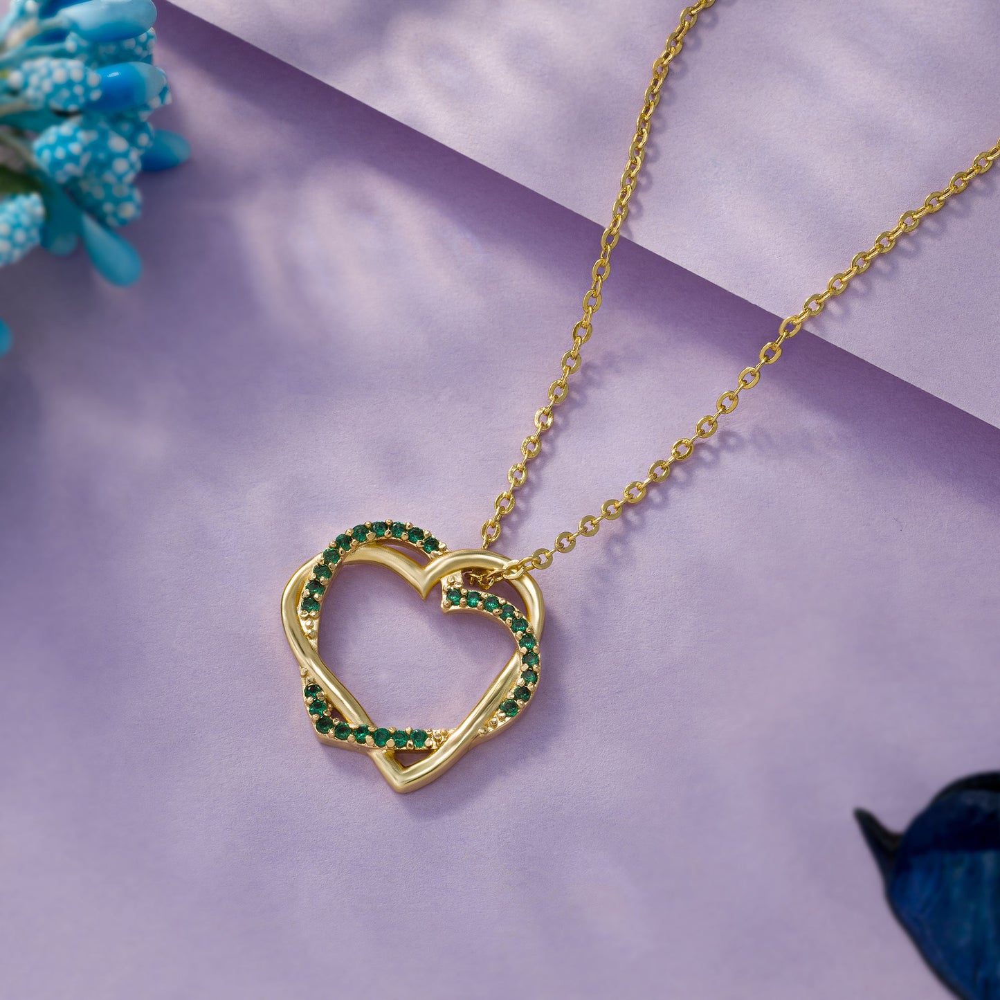 green timeless love heart