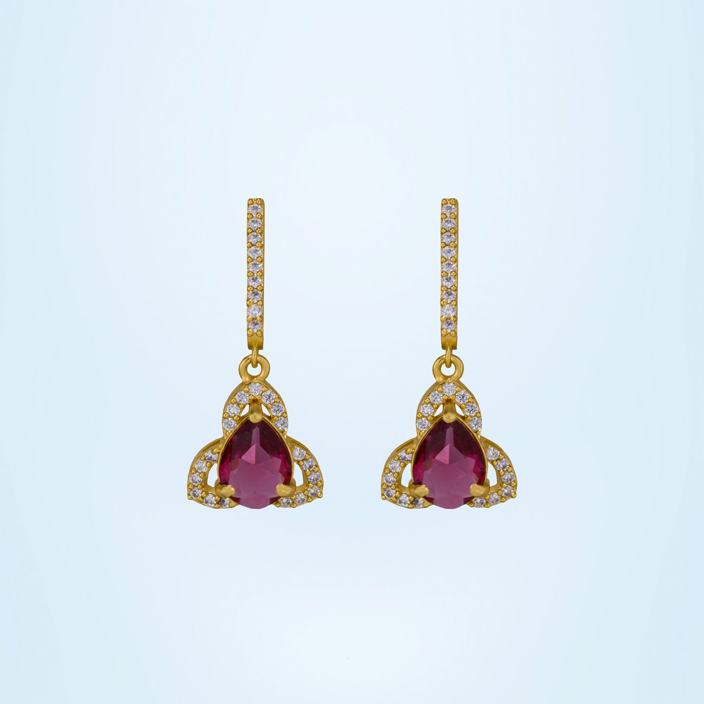 aqua green heritage glow earring