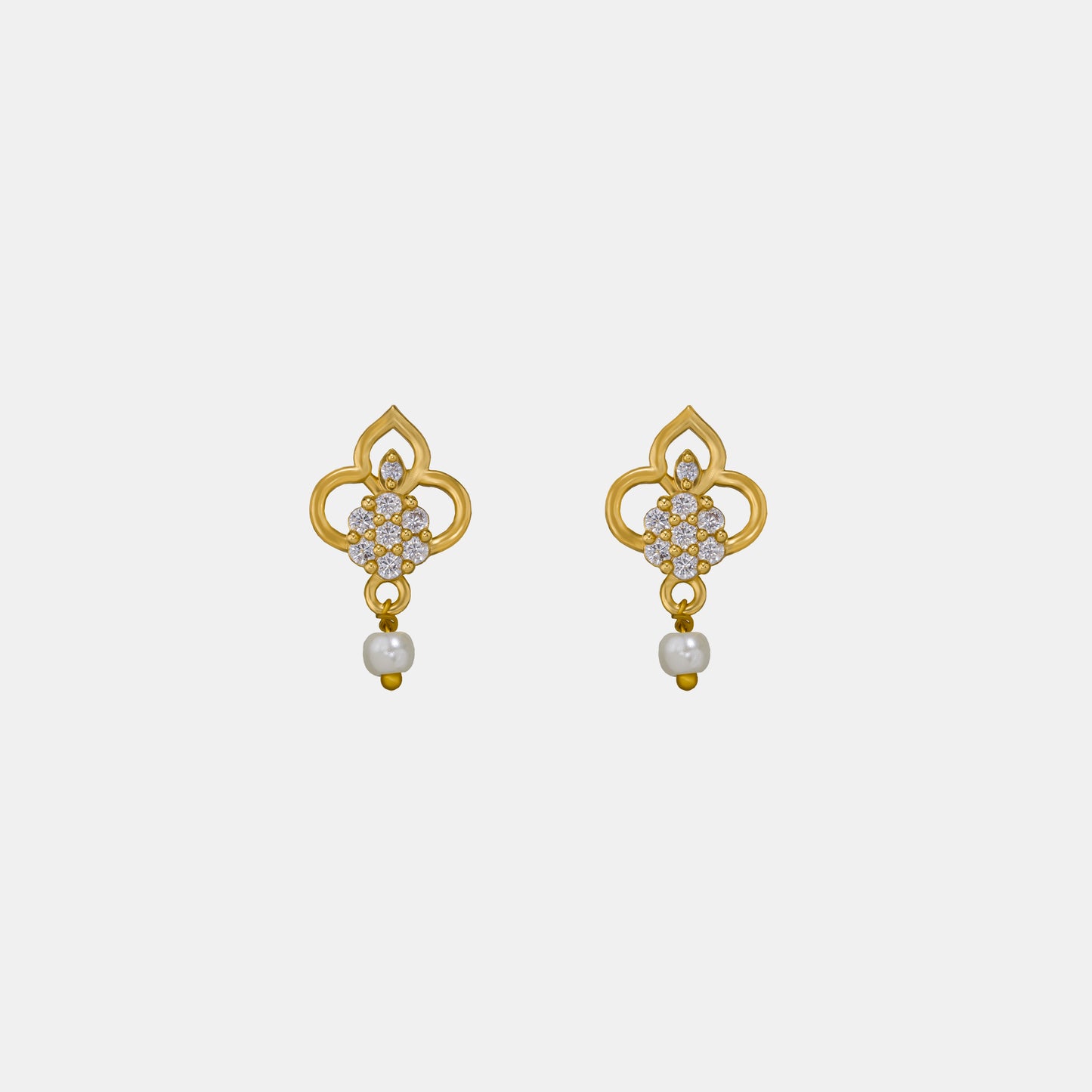 crystal gold earrings