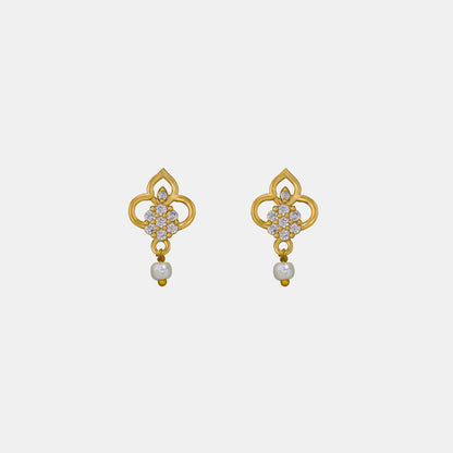Crystal Gold Earrings