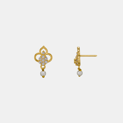 Crystal Gold Earrings