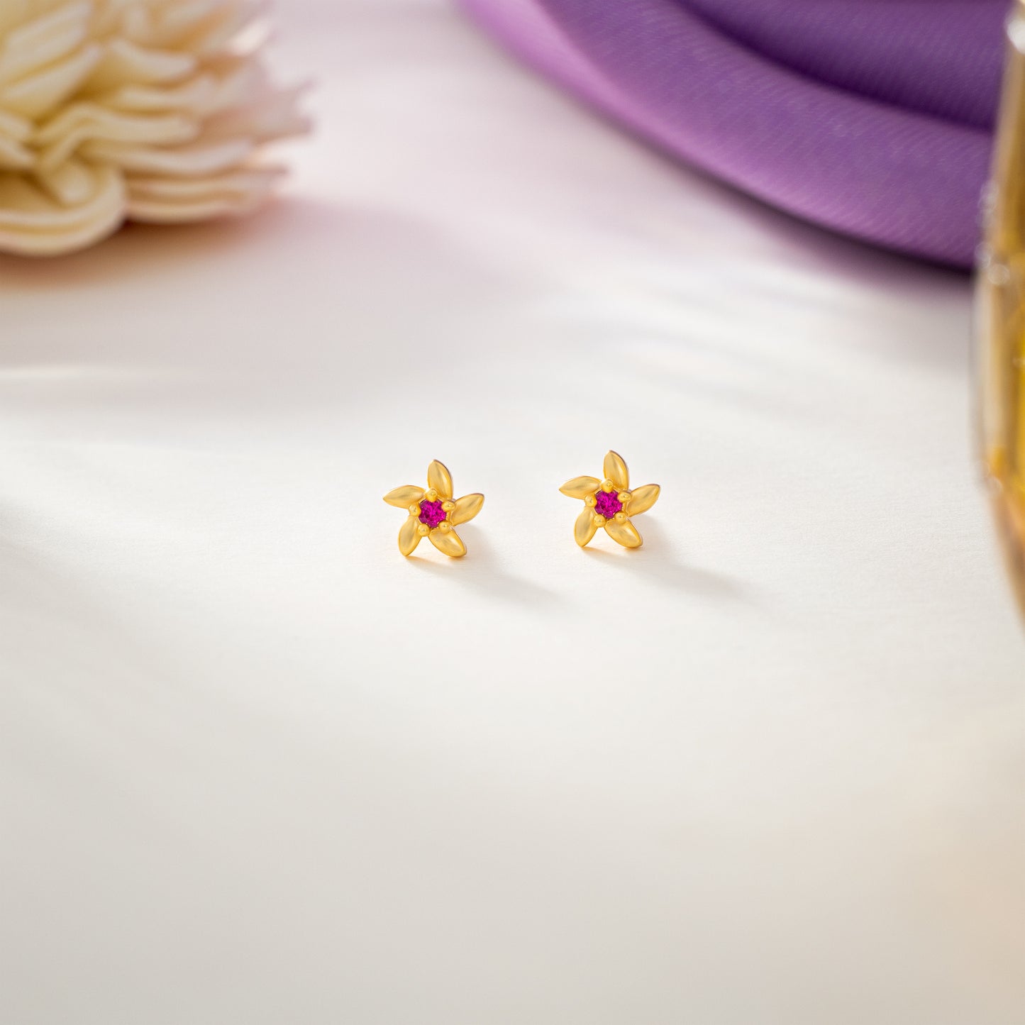 red golden grace studs