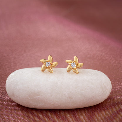 White Golden Grace Studs