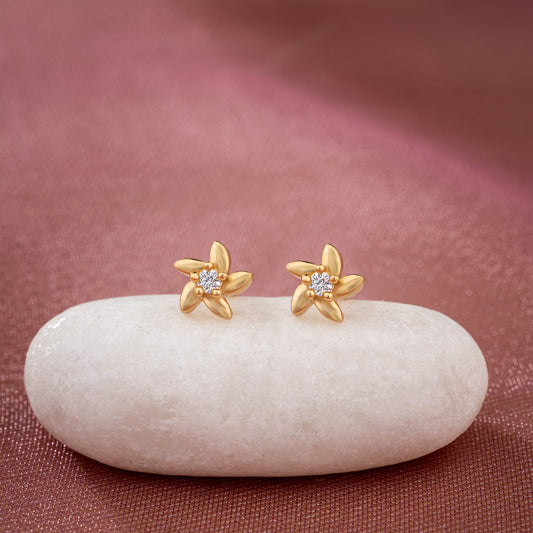 White Golden Grace Studs