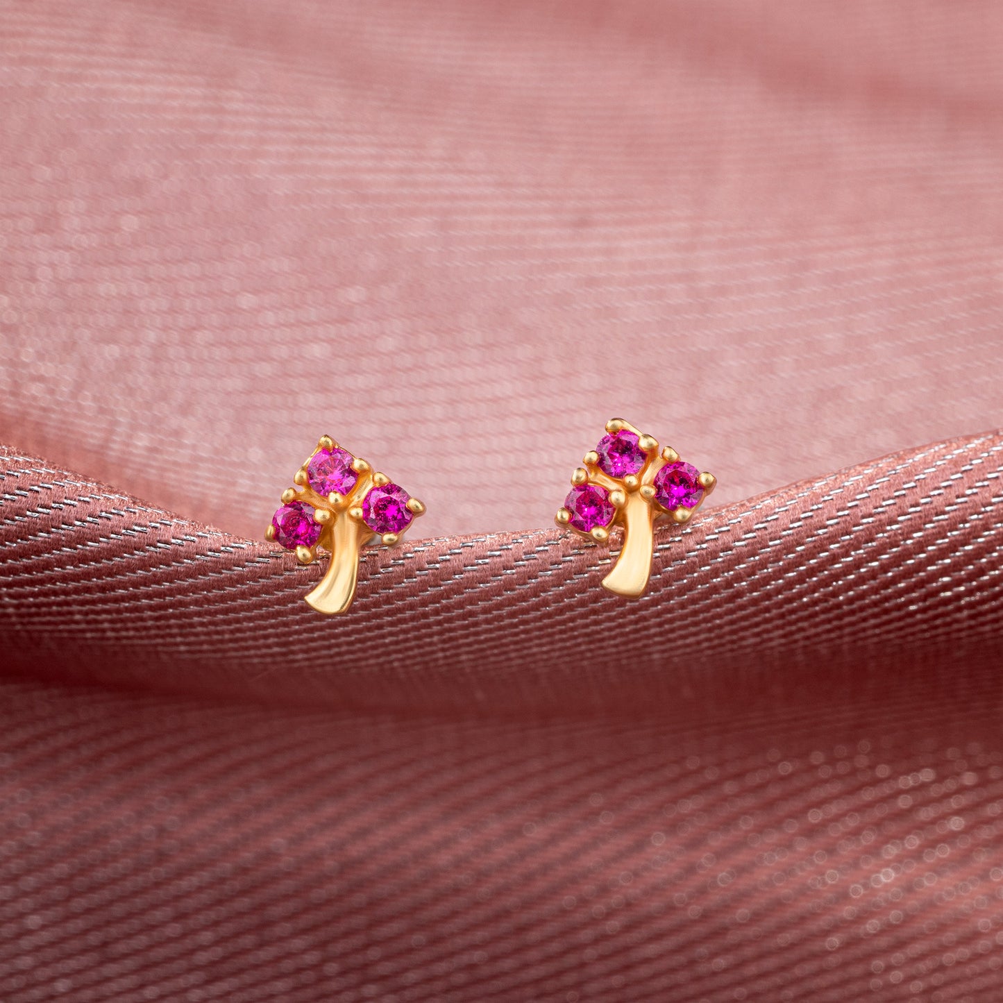 red blossom spark studs