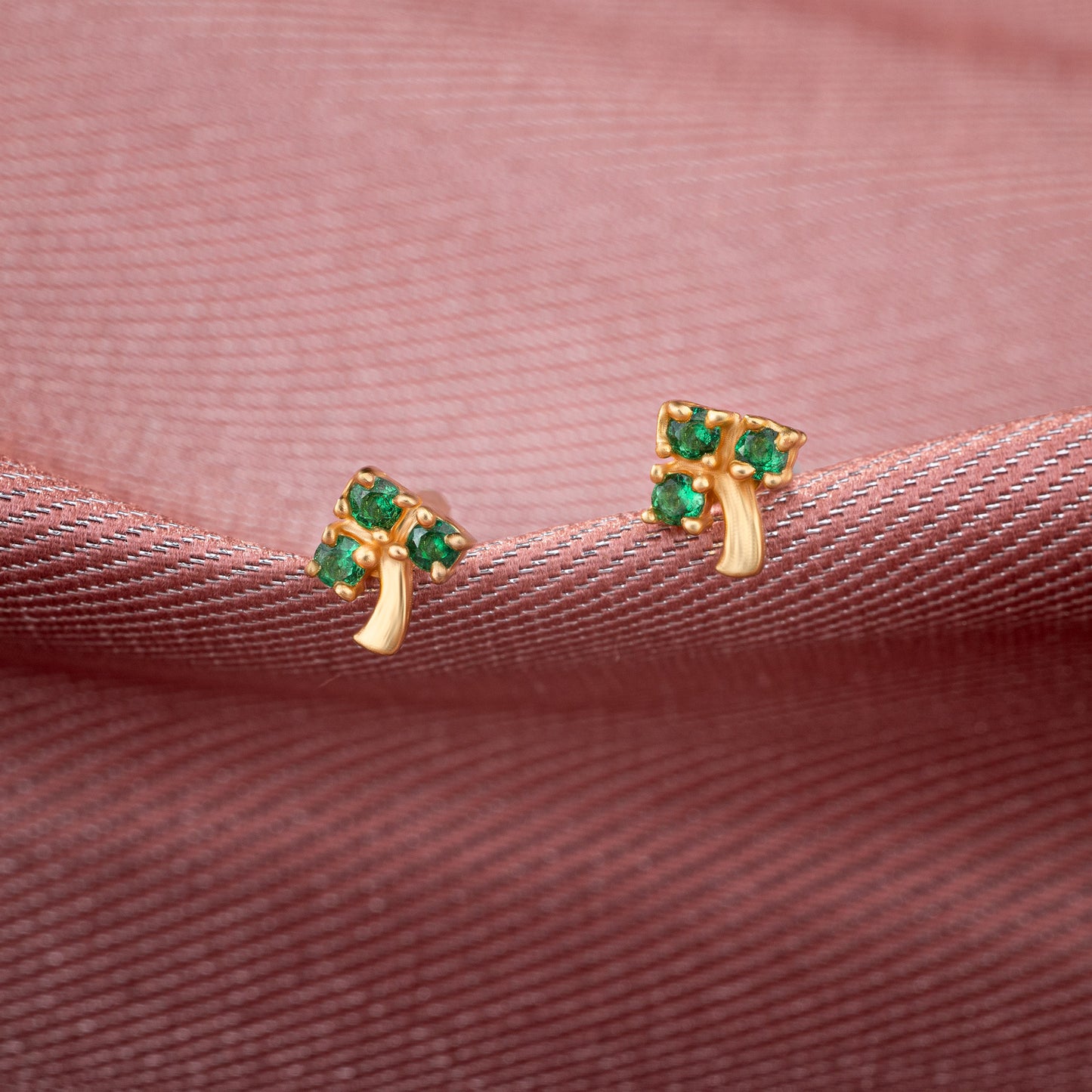 green blossom spark studs