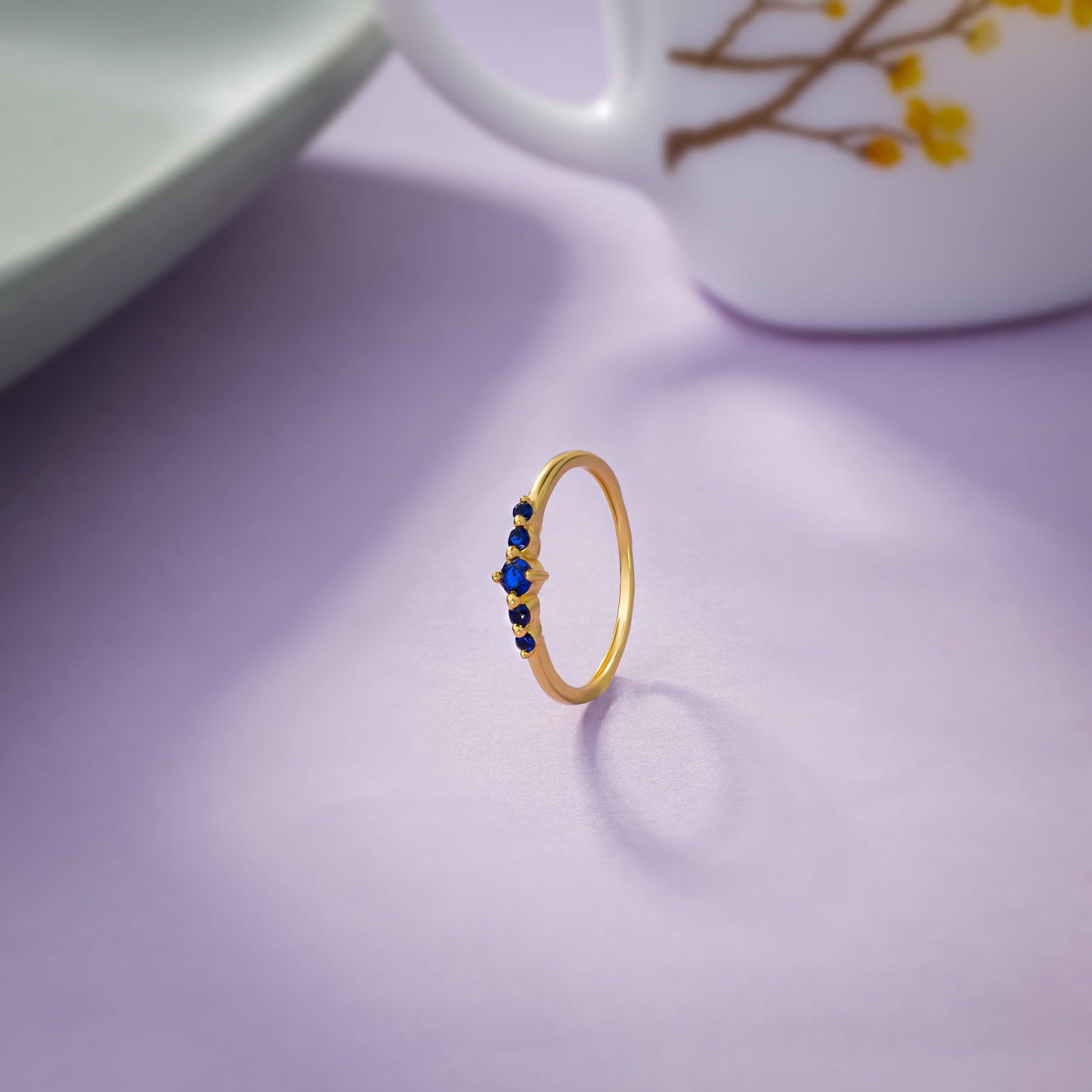 blue spark petite ring