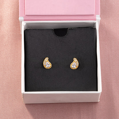 White Raindrop Elegance Studs