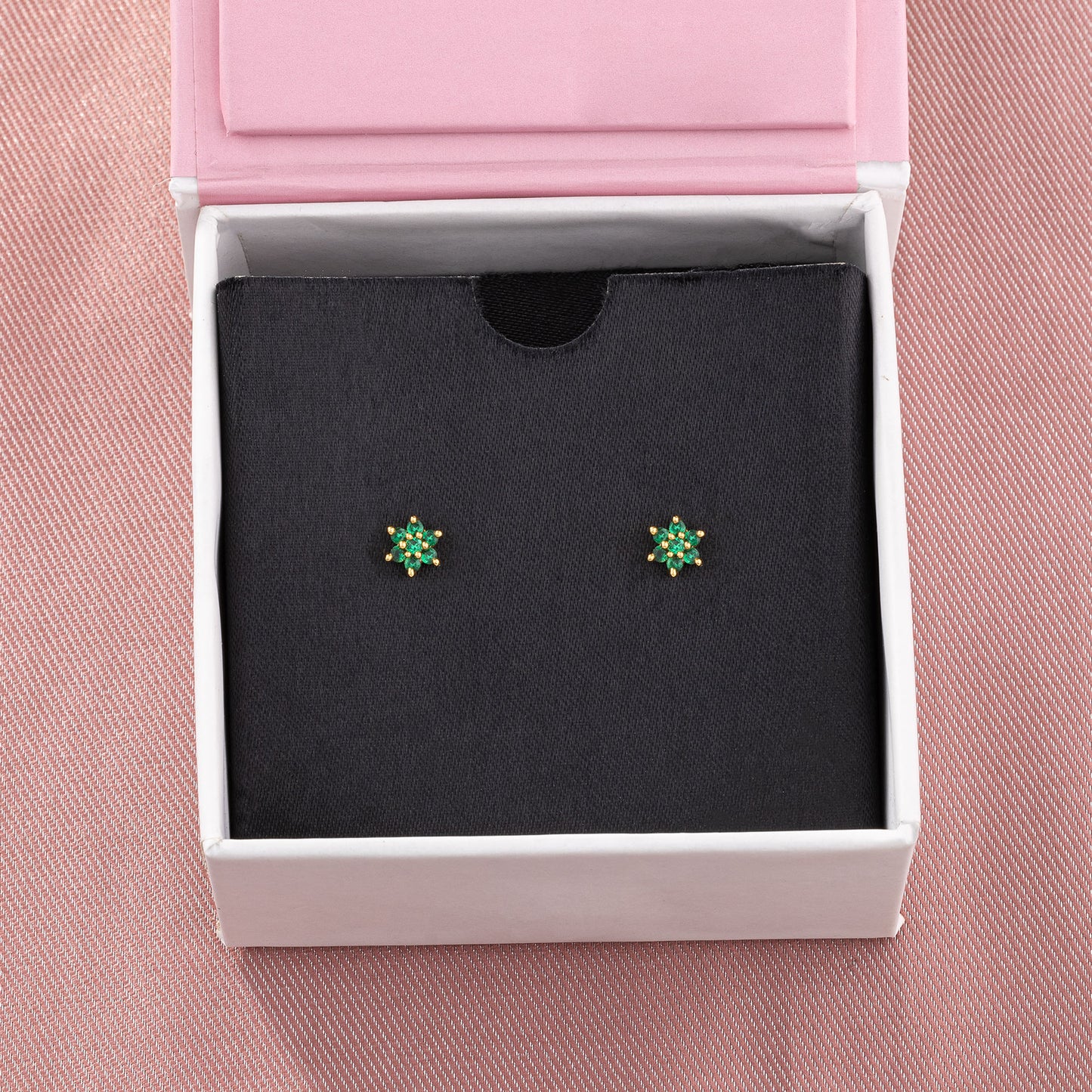 green bloom petite studs