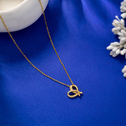 White Graceful Heart Pendant