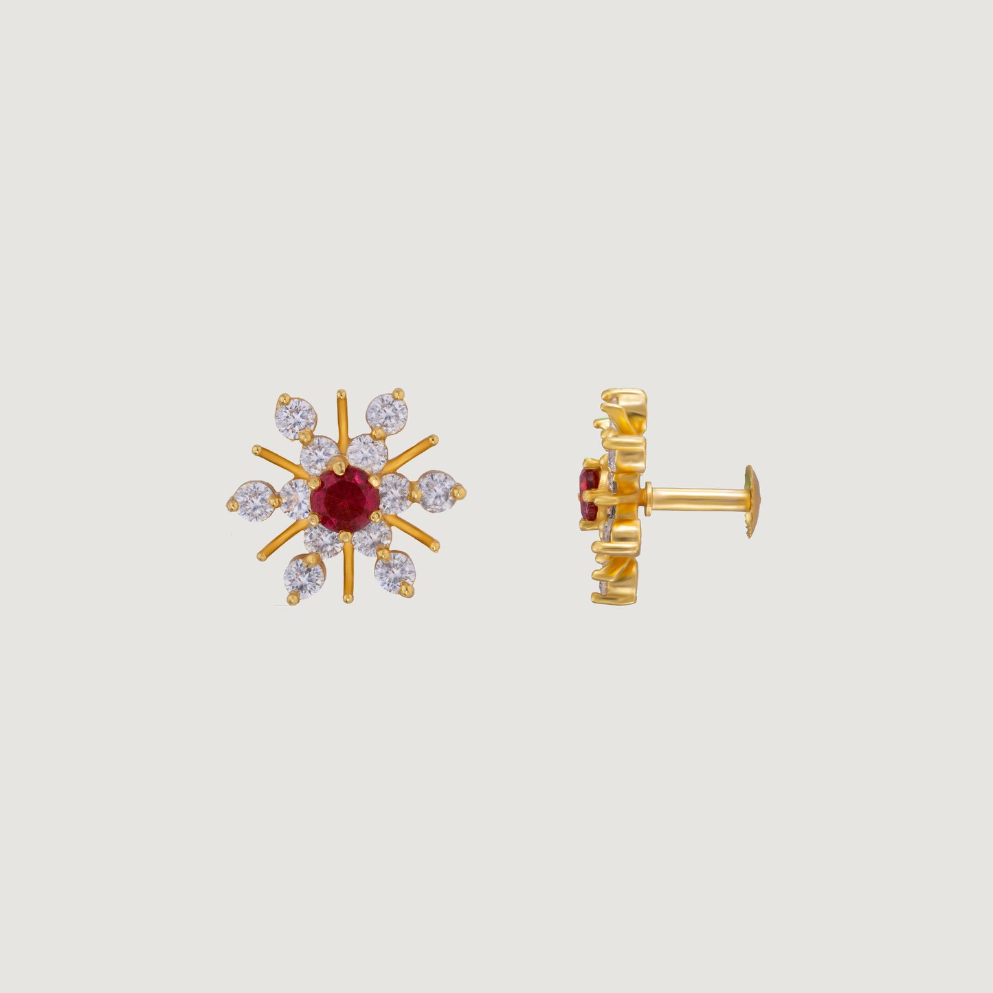 red midnight radiance sunburst studs