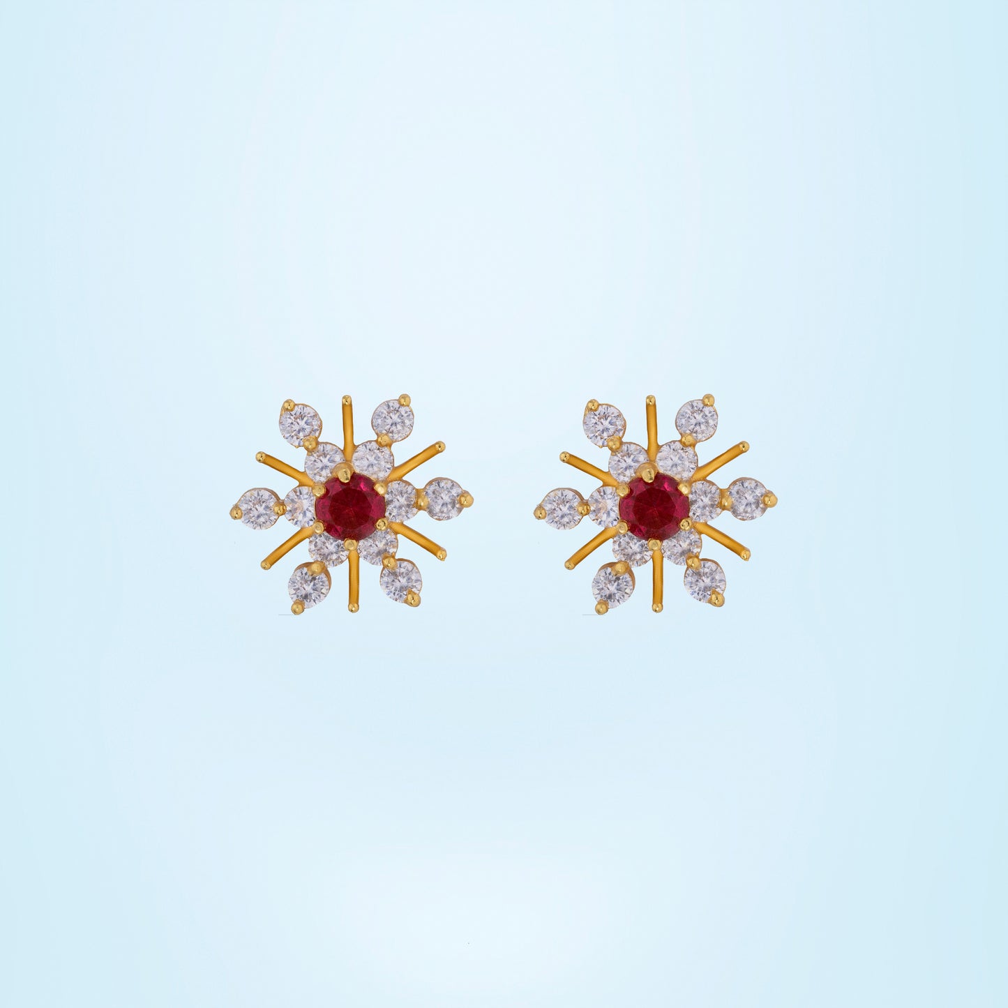 red midnight radiance sunburst studs